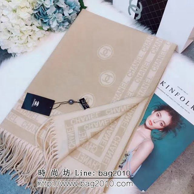 CHANEL香奈兒 2018年度最新火爆款 條紋百搭羊絨混紡圍巾 LLWJ6797